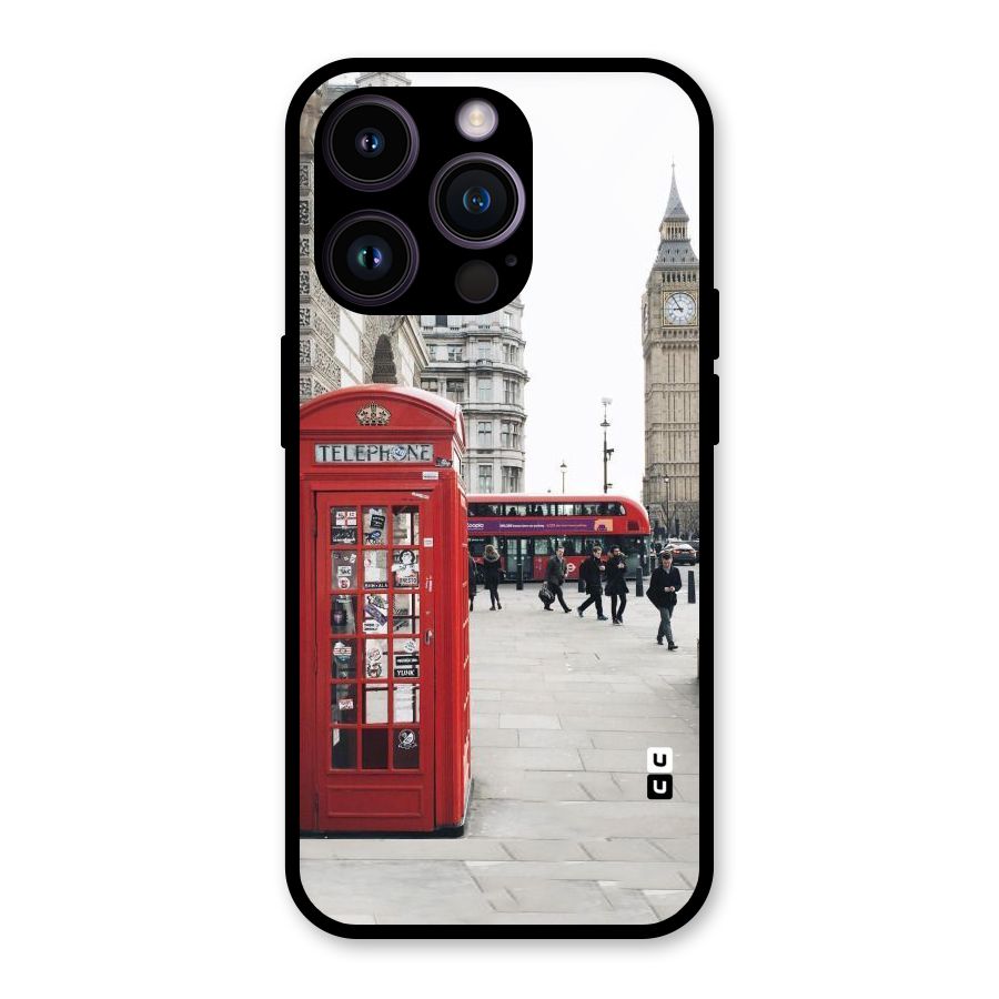 Booth In Red Glass Back Case for iPhone 14 Pro