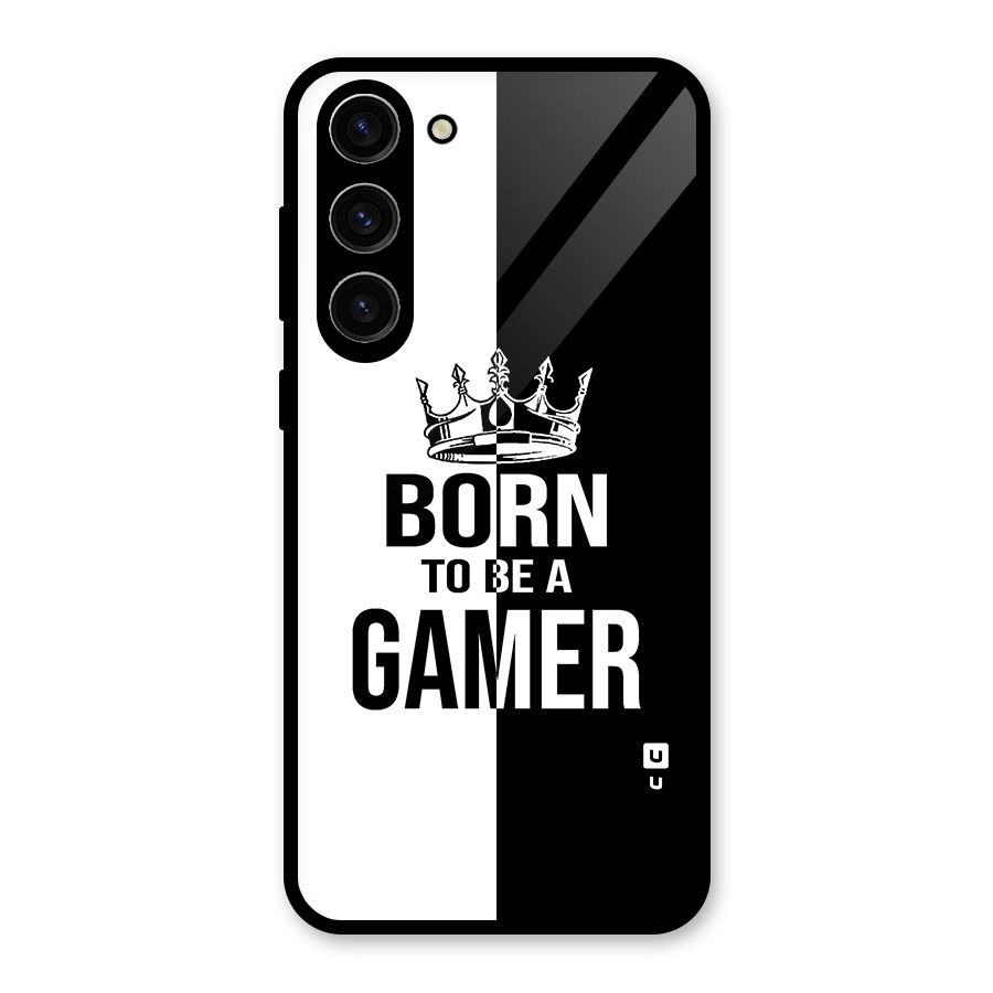 Born To Be Gamer Glass Back Case for Galaxy S23 Plus