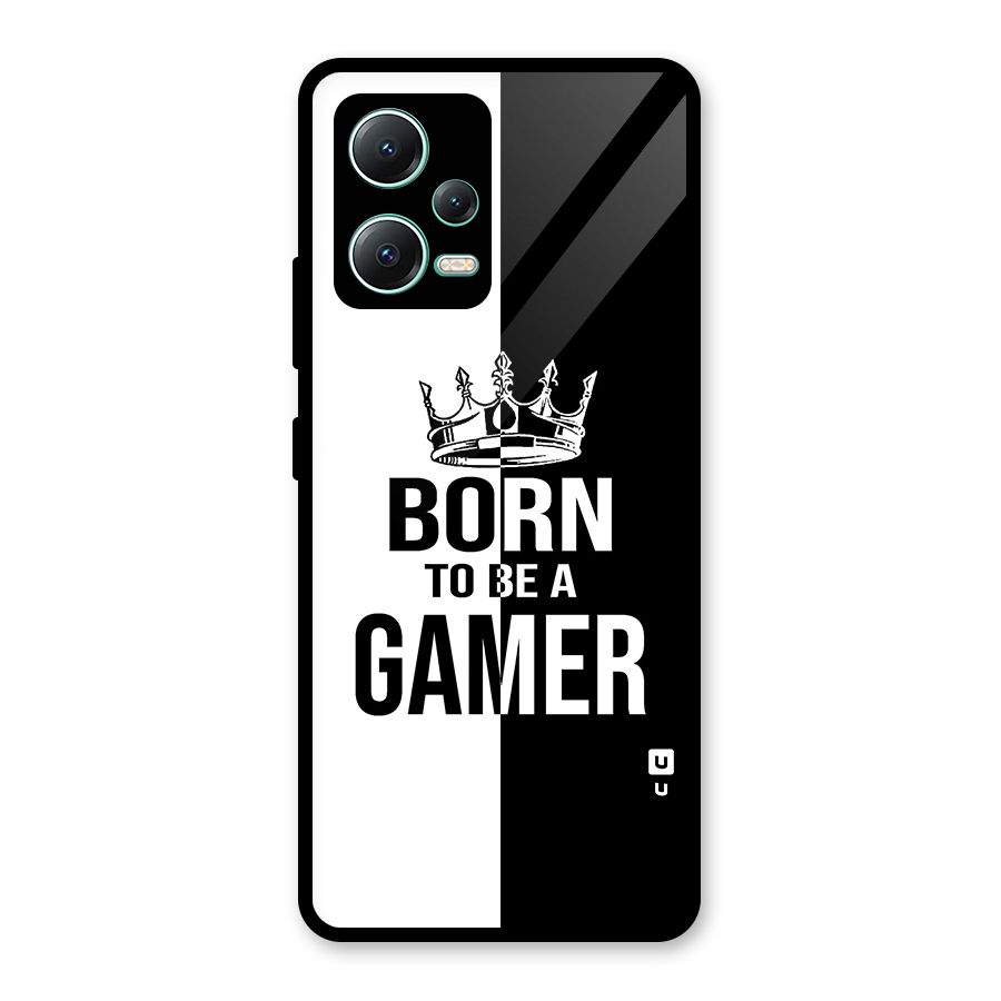 Born To Be Gamer Glass Back Case for Redmi Note 12 5G