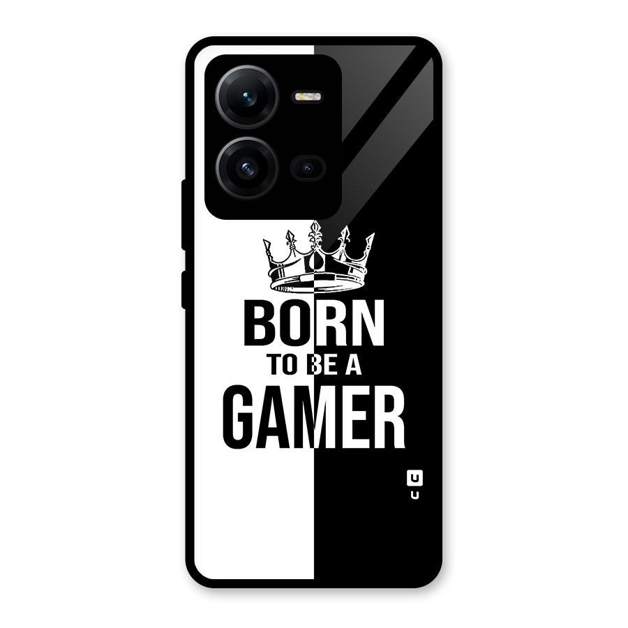Born To Be Gamer Glass Back Case for Vivo V25