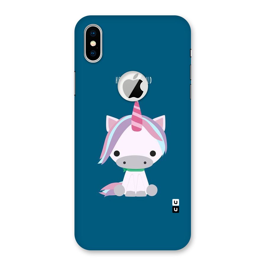 Born Wild Unicorn Back Case for iPhone X Logo Cut