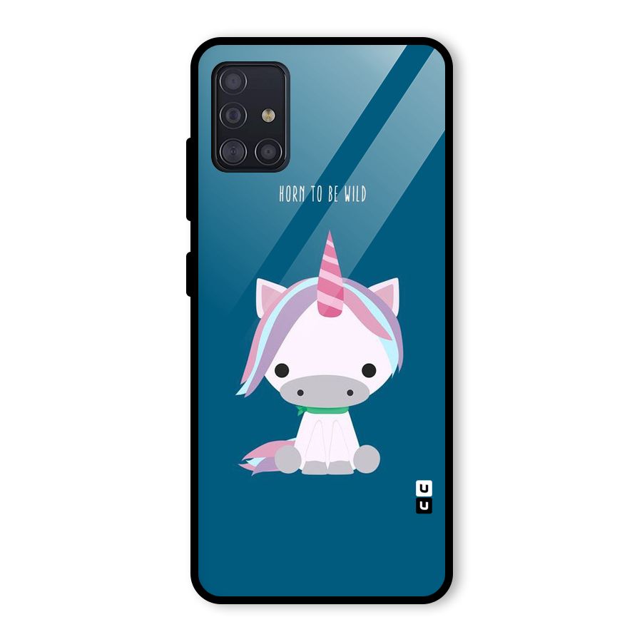Born Wild Unicorn Glass Back Case for Galaxy A51