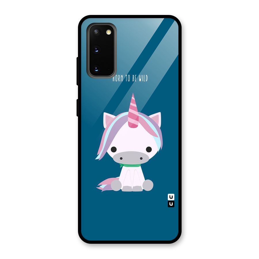 Born Wild Unicorn Glass Back Case for Galaxy S20