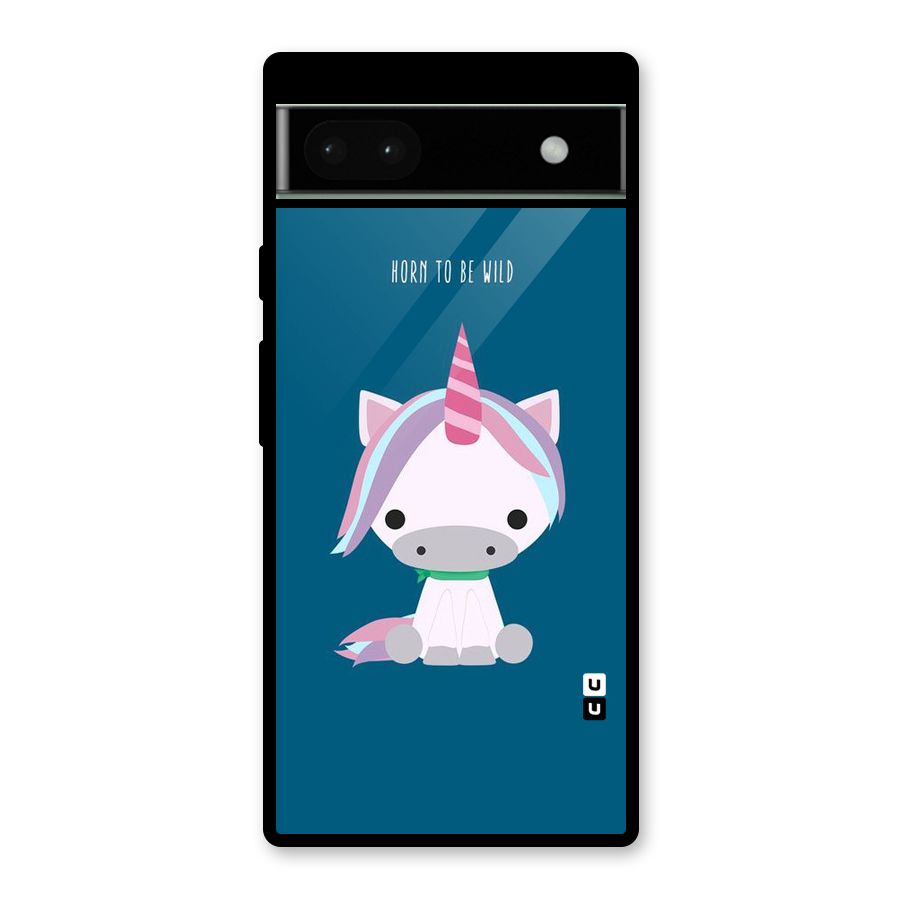 Born Wild Unicorn Glass Back Case for Google Pixel 6a