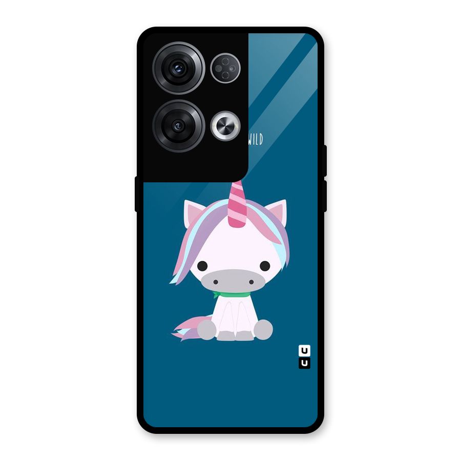 Born Wild Unicorn Glass Back Case for Oppo Reno8 Pro 5G