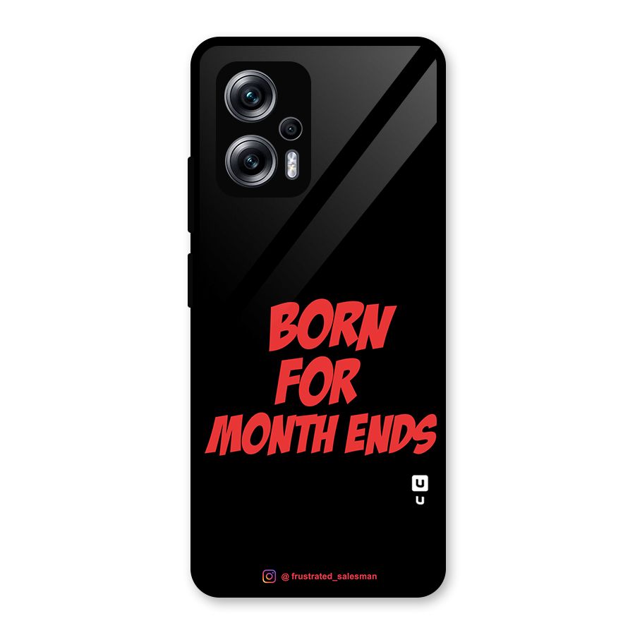 Born for Month Ends Black Glass Back Case for Redmi K50i