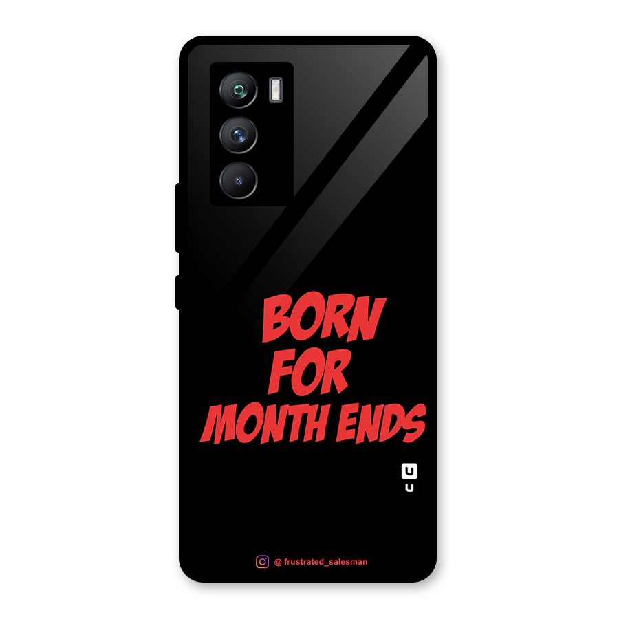 Born for Month Ends Black Glass Back Case for Vivo iQOO 9 SE