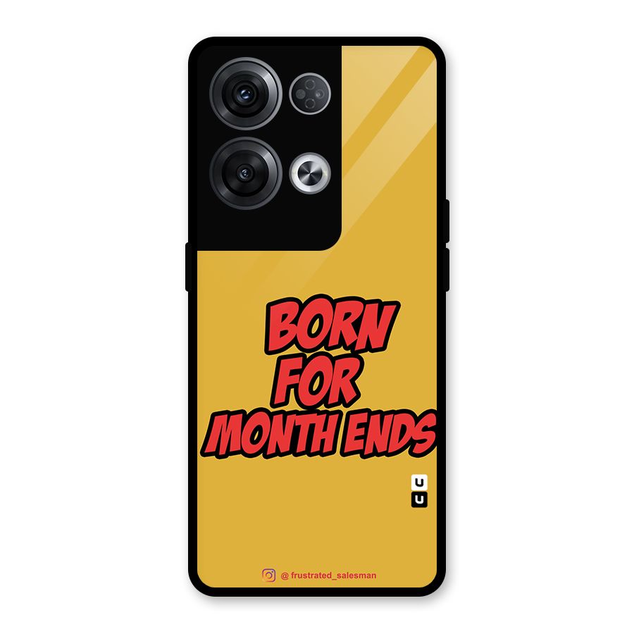 Born for Month Ends Mustard Yellow Glass Back Case for Oppo Reno8 Pro 5G