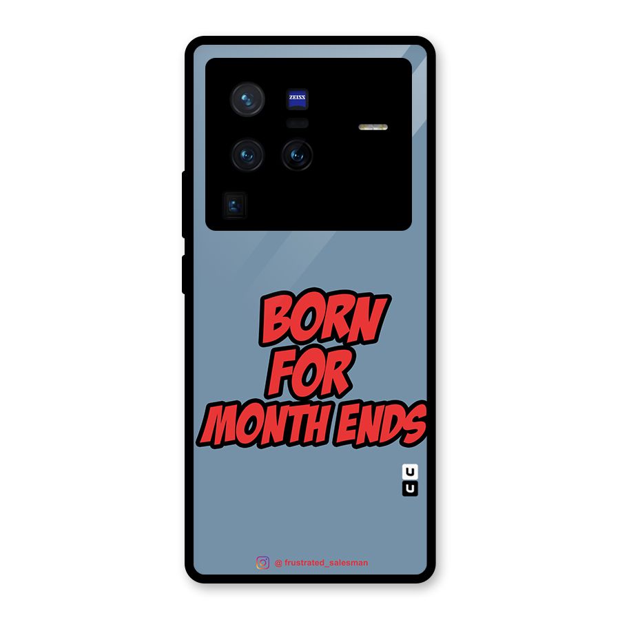 Born for Month Ends SteelBlue Glass Back Case for Vivo X80 Pro