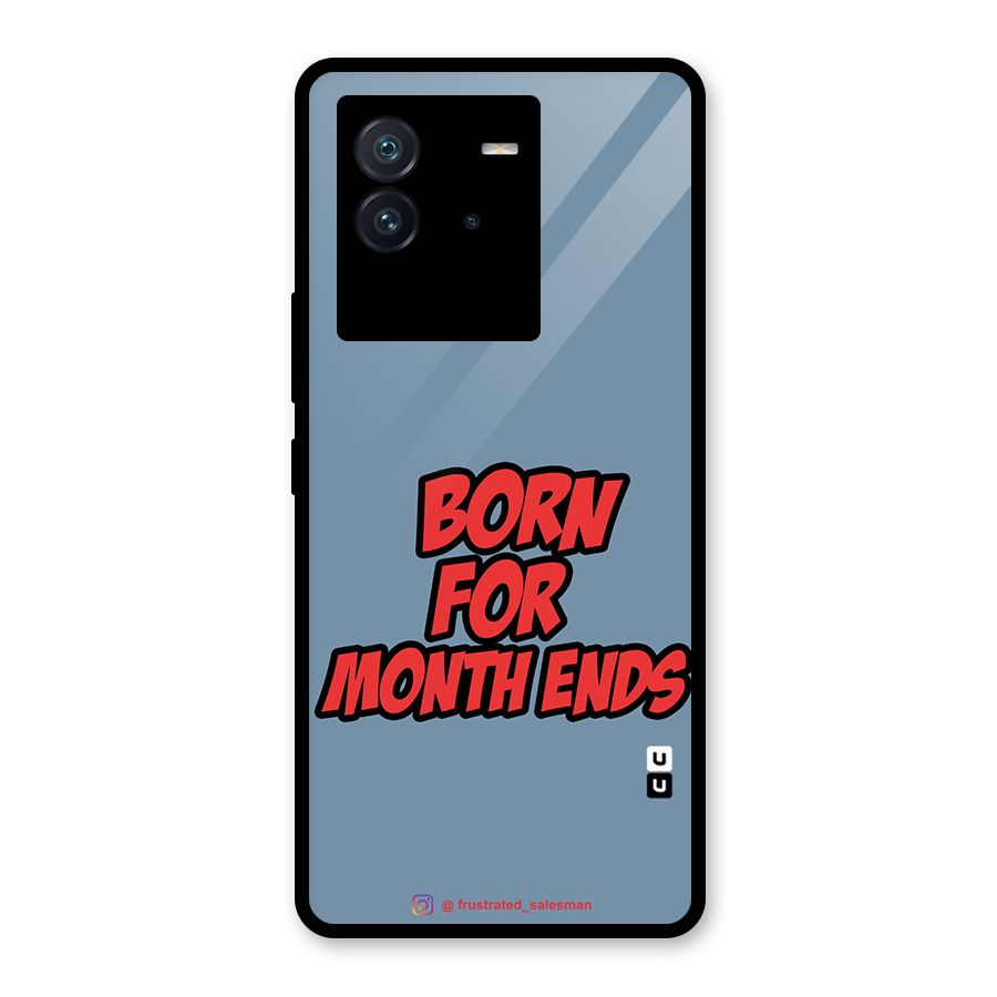 Born for Month Ends SteelBlue Glass Back Case for Vivo iQOO Neo 6 5G