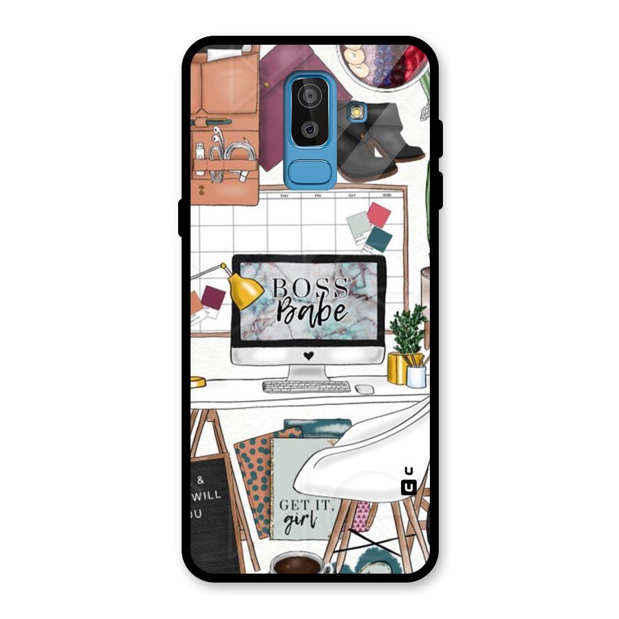 Boss Babe Glass Back Case for Galaxy J8