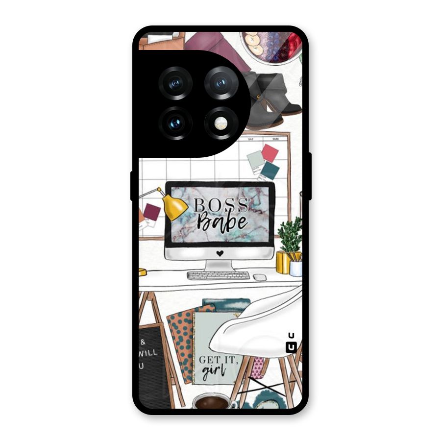 Boss Babe Glass Back Case for OnePlus 11