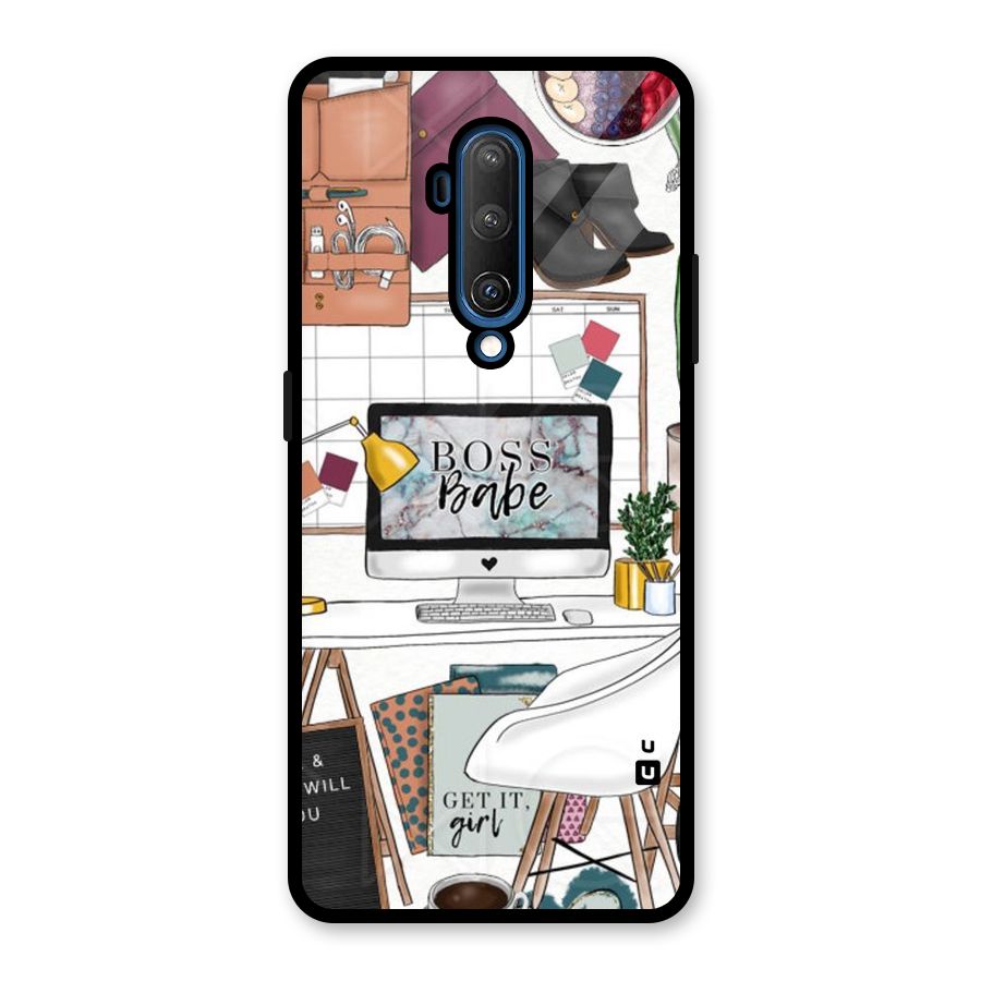 Boss Babe Glass Back Case for OnePlus 7T Pro