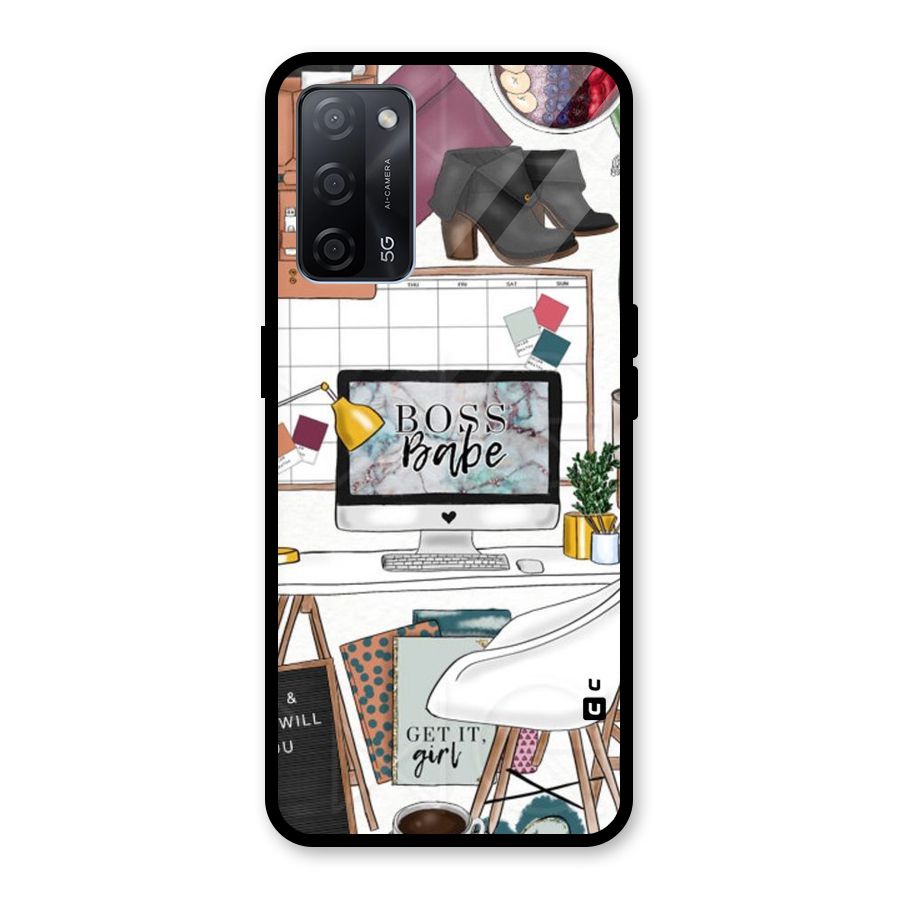 Boss Babe Glass Back Case for Oppo A53s 5G
