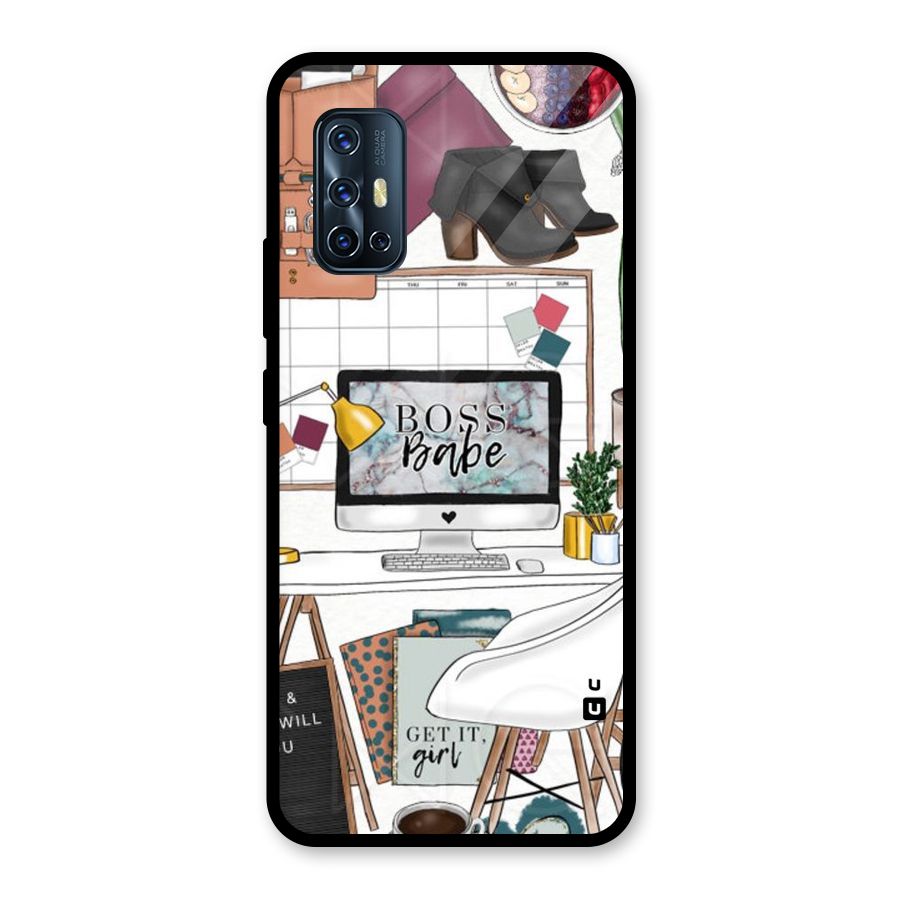 Boss Babe Glass Back Case for Vivo V17