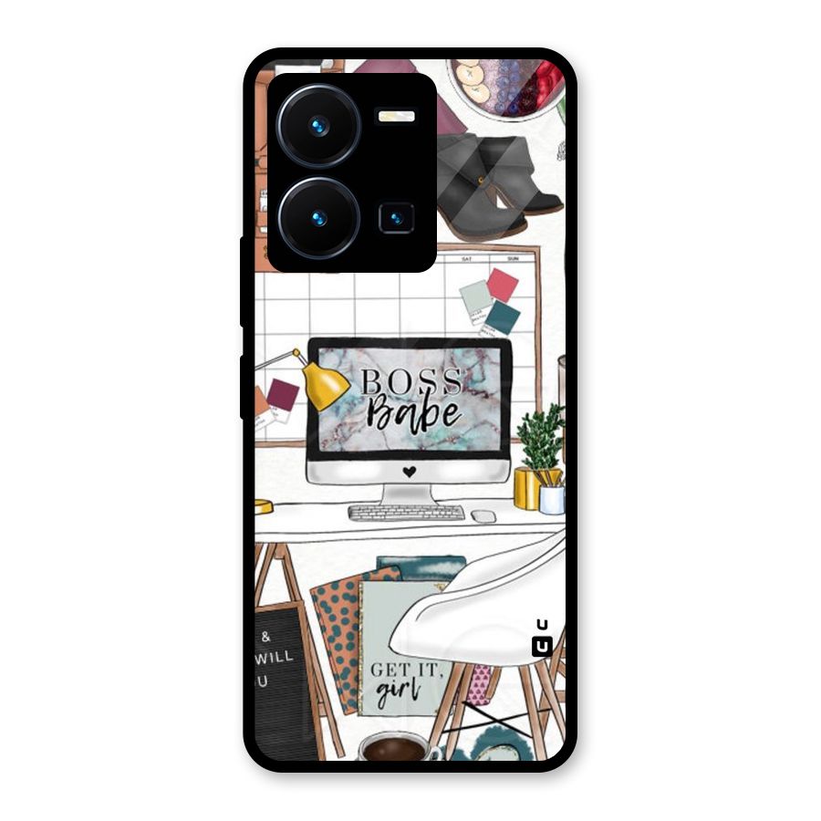 Boss Babe Glass Back Case for Vivo Y35