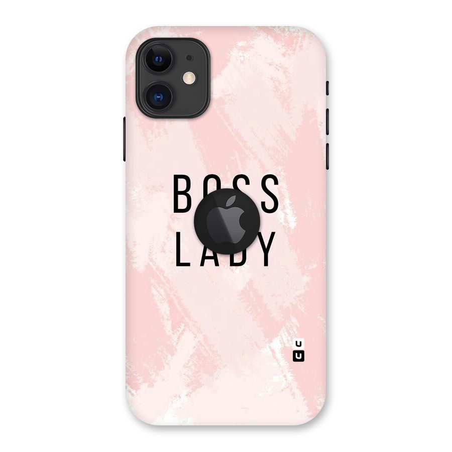 Boss Lady Pink Back Case for iPhone 11 Logo Cut