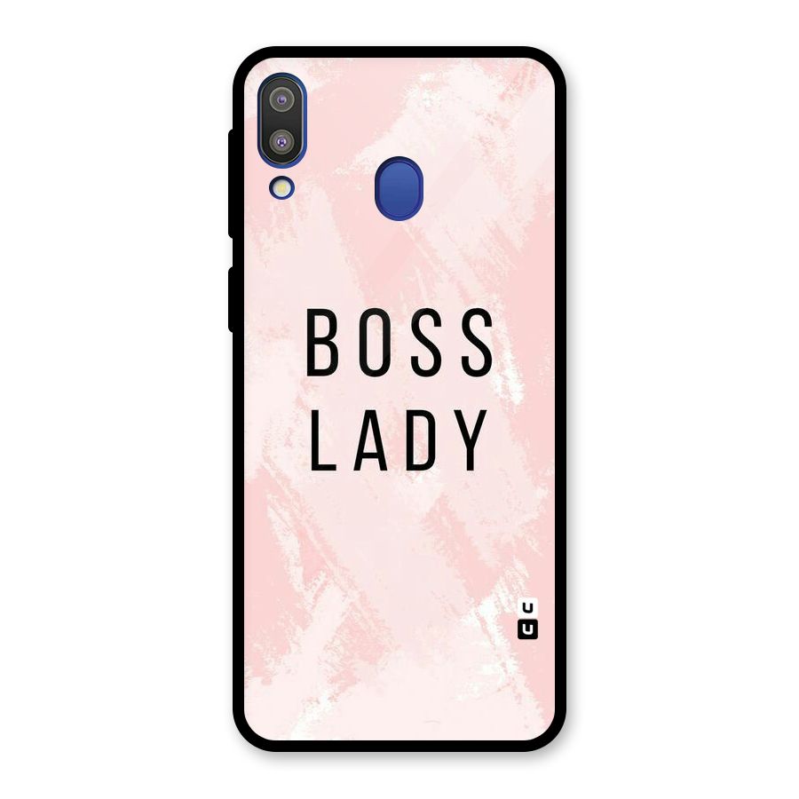 Boss Lady Pink Glass Back Case for Galaxy M20