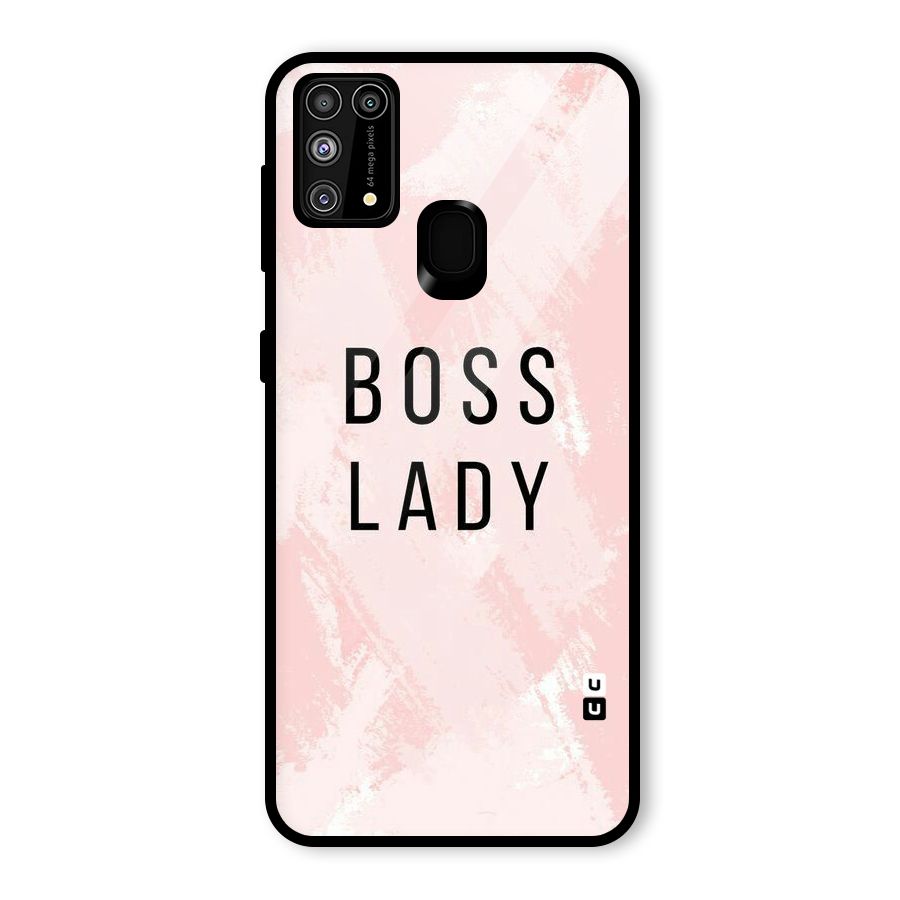 Boss Lady Pink Glass Back Case for Galaxy M31