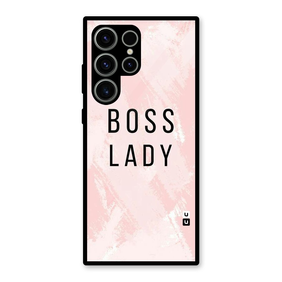 Boss Lady Pink Glass Back Case for Galaxy S23 Ultra