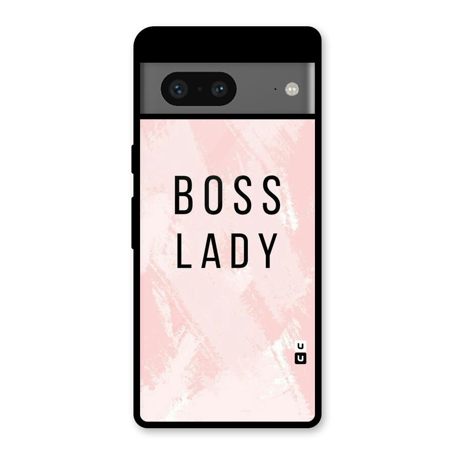 Boss Lady Pink Glass Back Case for Google Pixel 7