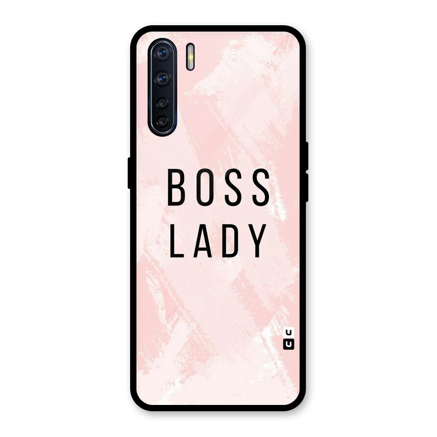 Boss Lady Pink Glass Back Case for Oppo F15