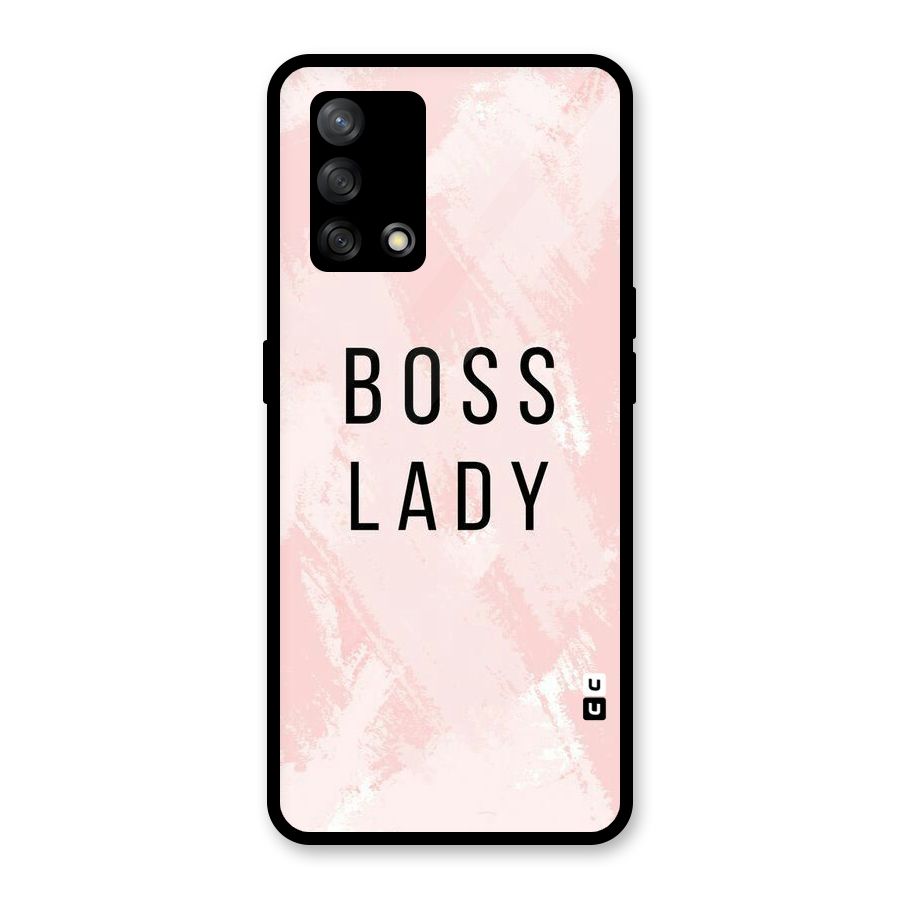 Boss Lady Pink Glass Back Case for Oppo F19