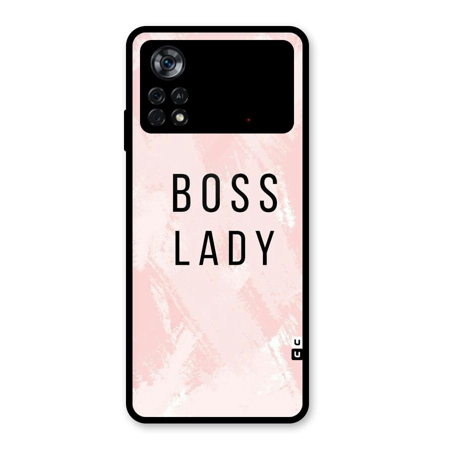 Boss Lady Pink Glass Back Case for Poco X4 Pro 5G
