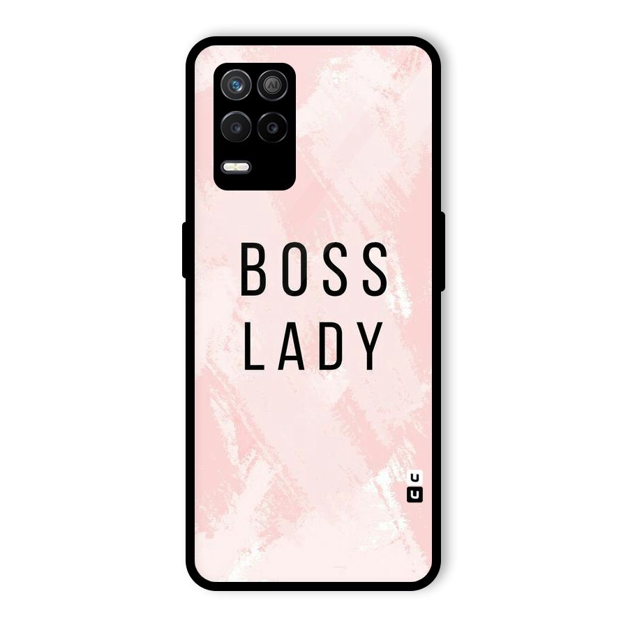 Boss Lady Pink Glass Back Case for Realme 8 5G