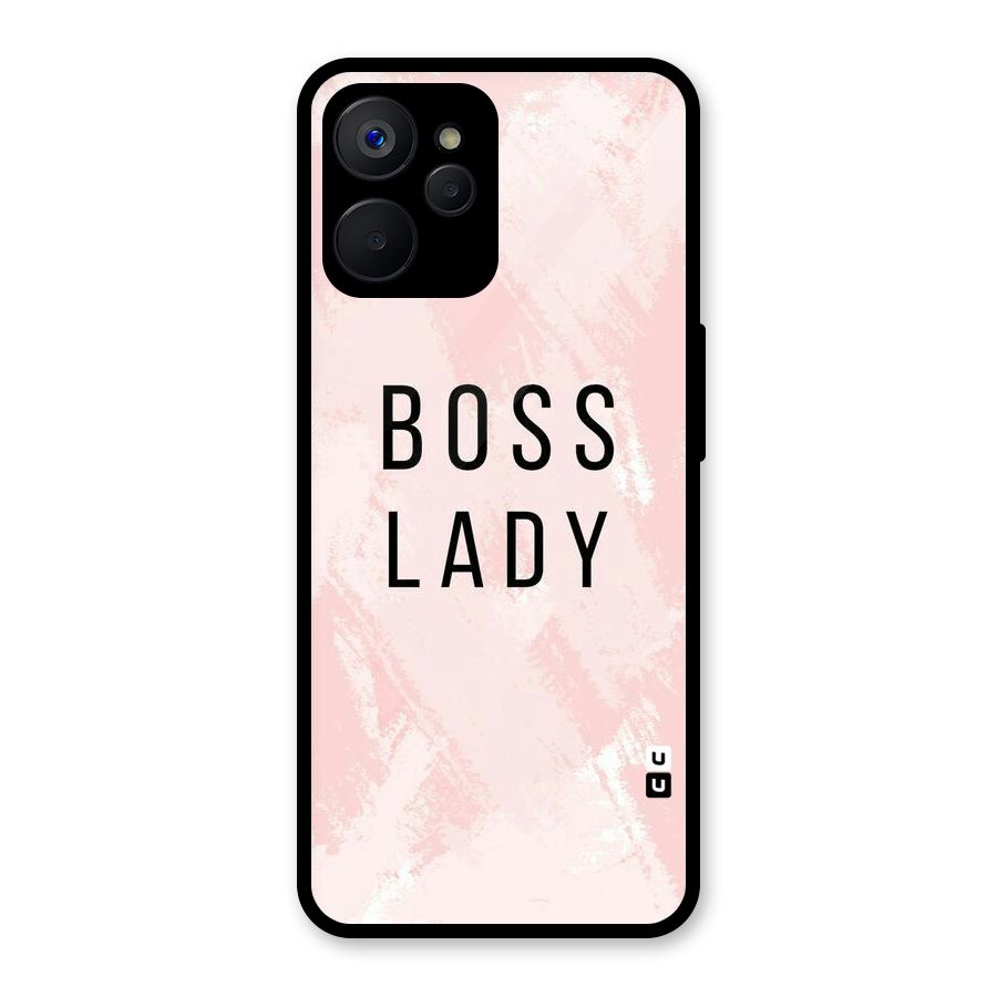 Boss Lady Pink Glass Back Case for Realme 9i 5G
