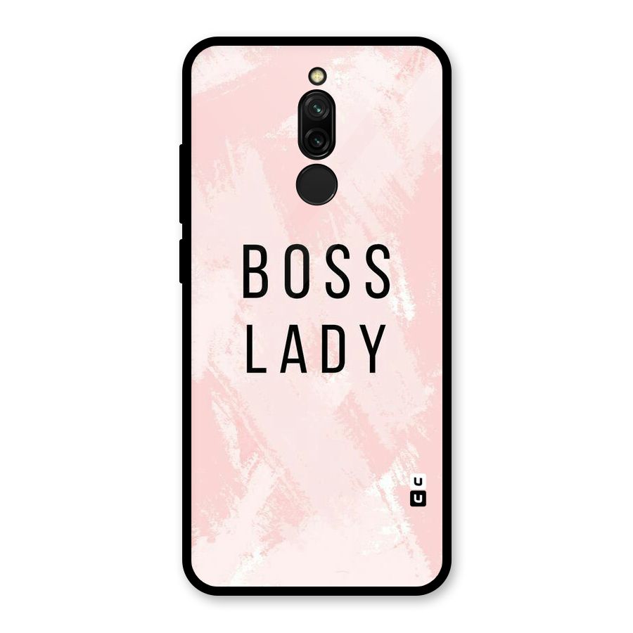 Boss Lady Pink Glass Back Case for Redmi 8