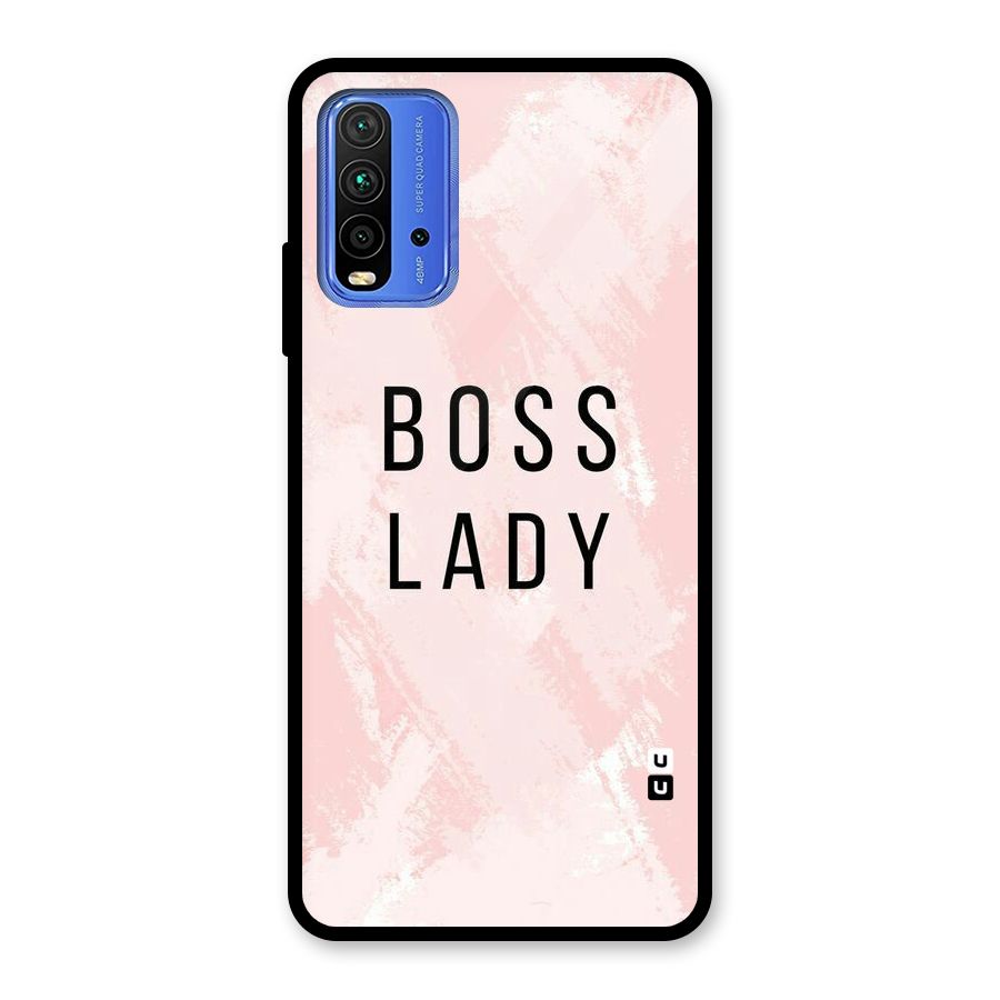 Boss Lady Pink Glass Back Case for Redmi 9 Power