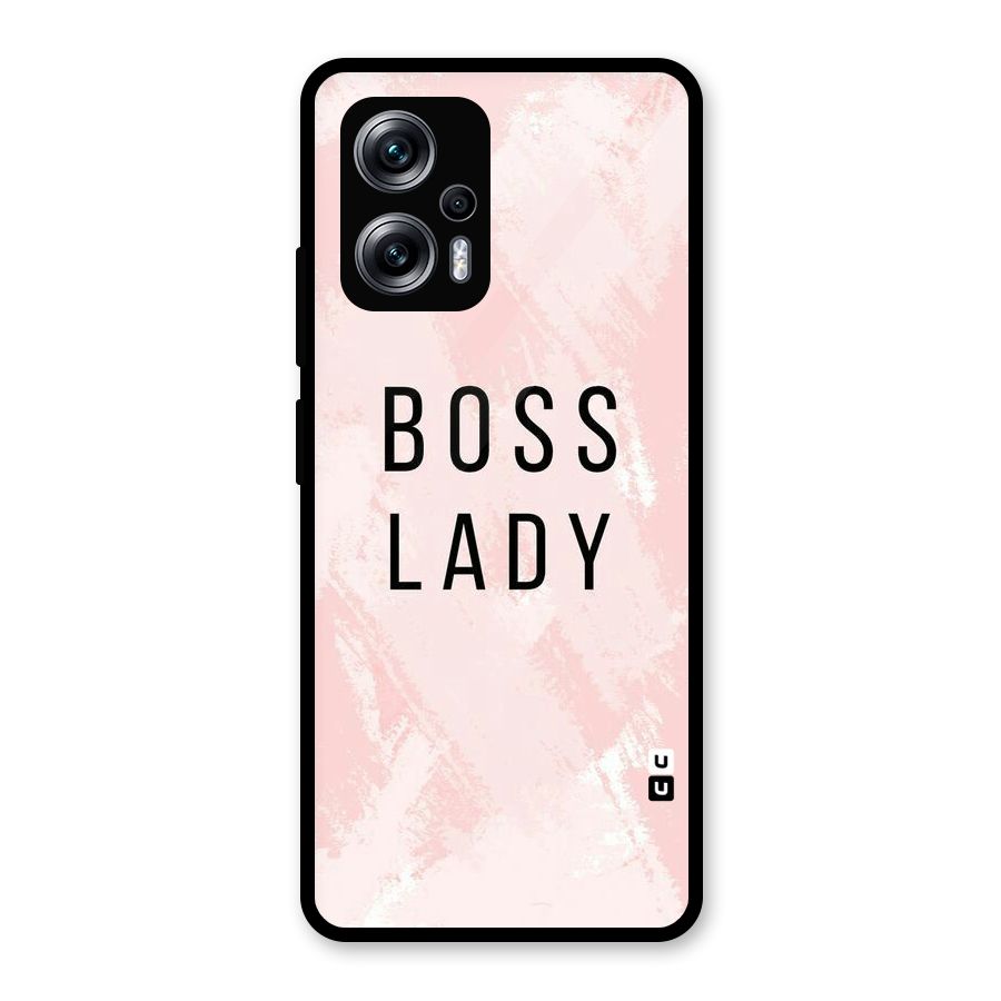 Boss Lady Pink Glass Back Case for Redmi K50i