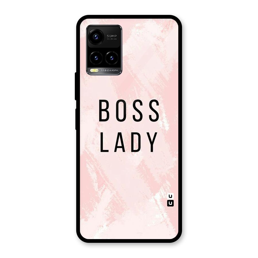Boss Lady Pink Glass Back Case for Vivo Y21A