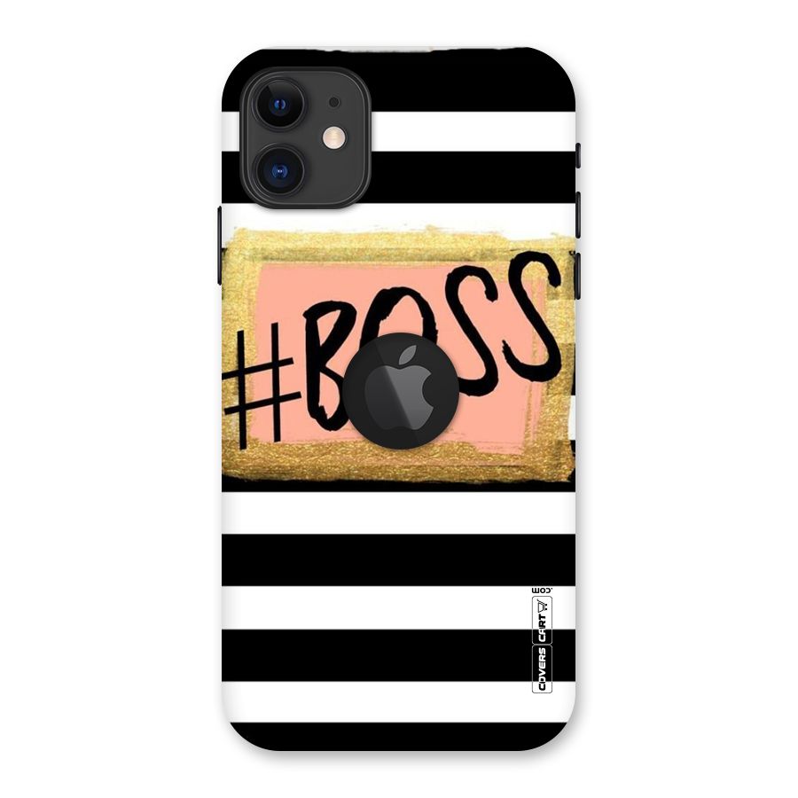 Boss Stripes Back Case for iPhone 11 Logo Cut