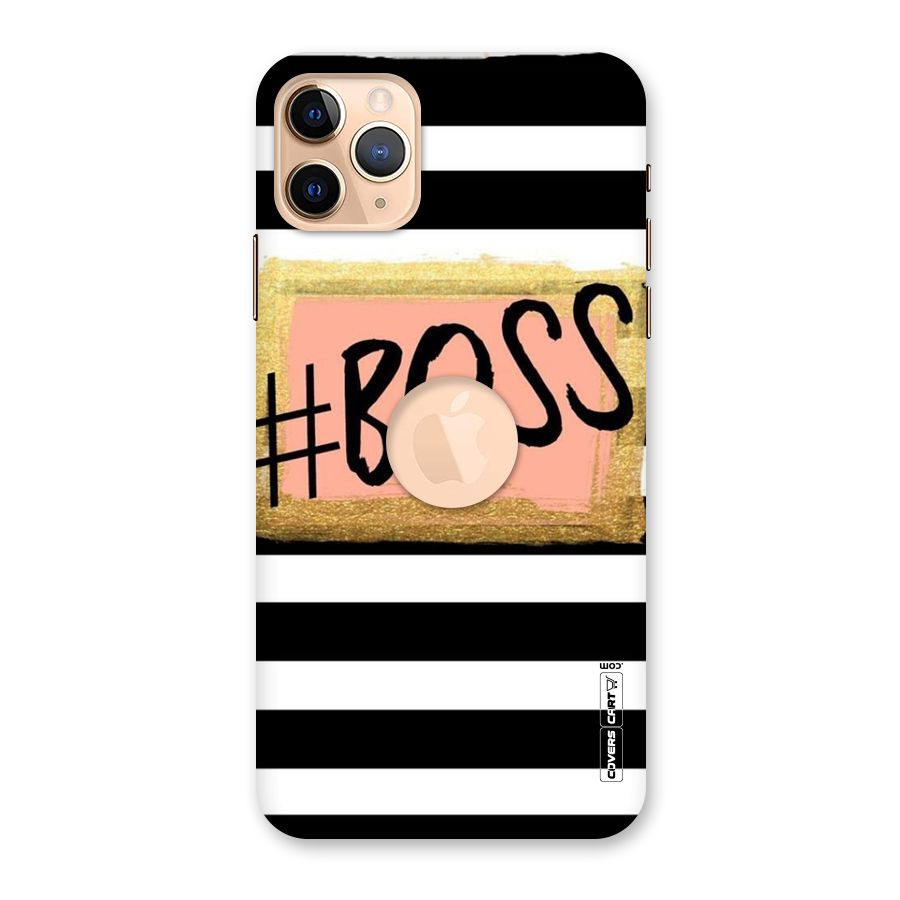 Boss Stripes Back Case for iPhone 11 Pro Max Logo Cut