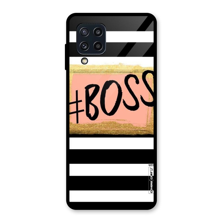 Boss Stripes Glass Back Case for Galaxy M32