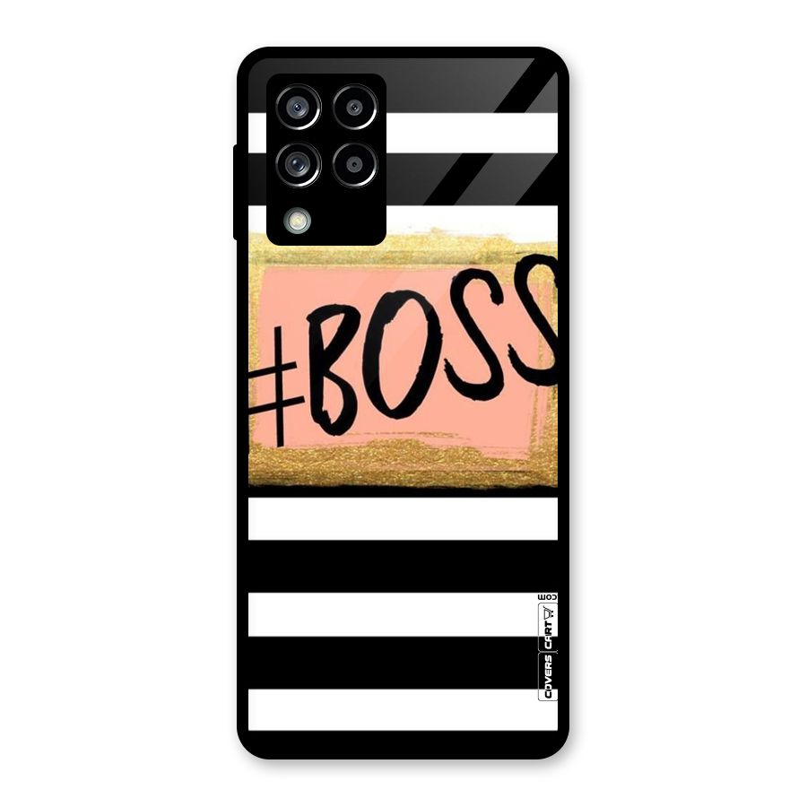 Boss Stripes Glass Back Case for Galaxy M53 5G