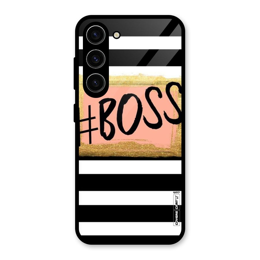 Boss Stripes Glass Back Case for Galaxy S23