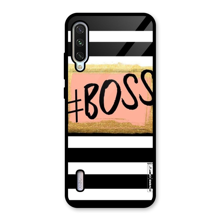 Boss Stripes Glass Back Case for Mi A3