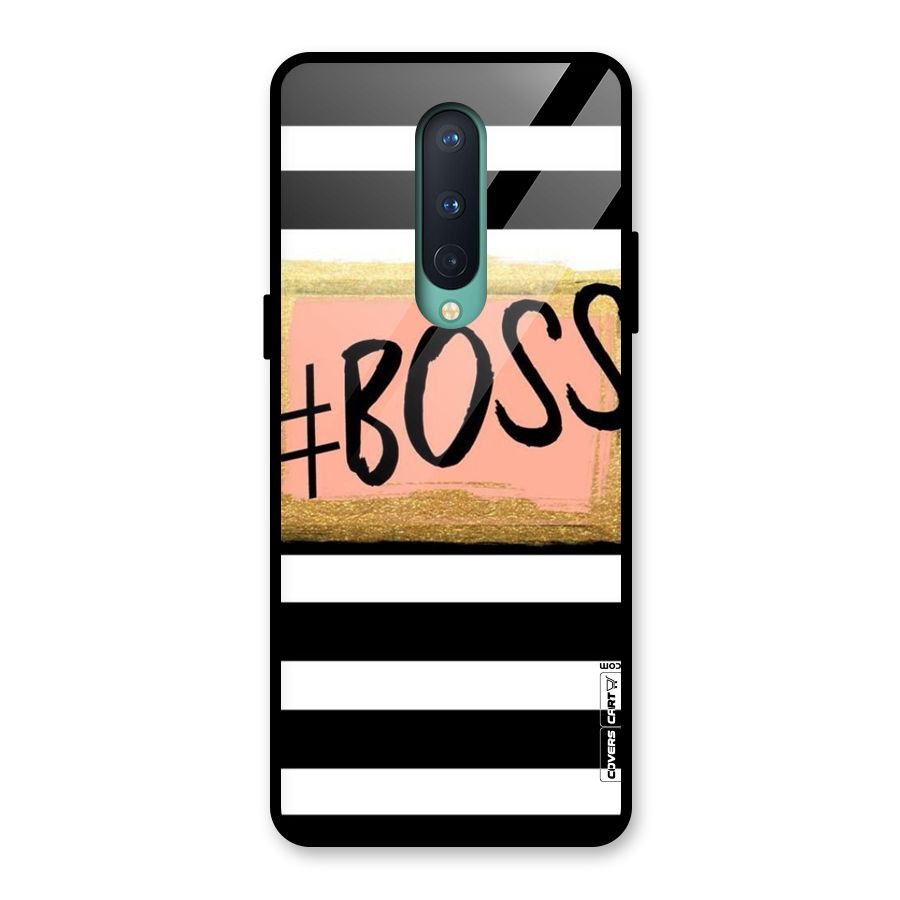 Boss Stripes Glass Back Case for OnePlus 8