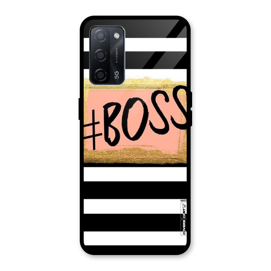 Boss Stripes Glass Back Case for Oppo A53s 5G