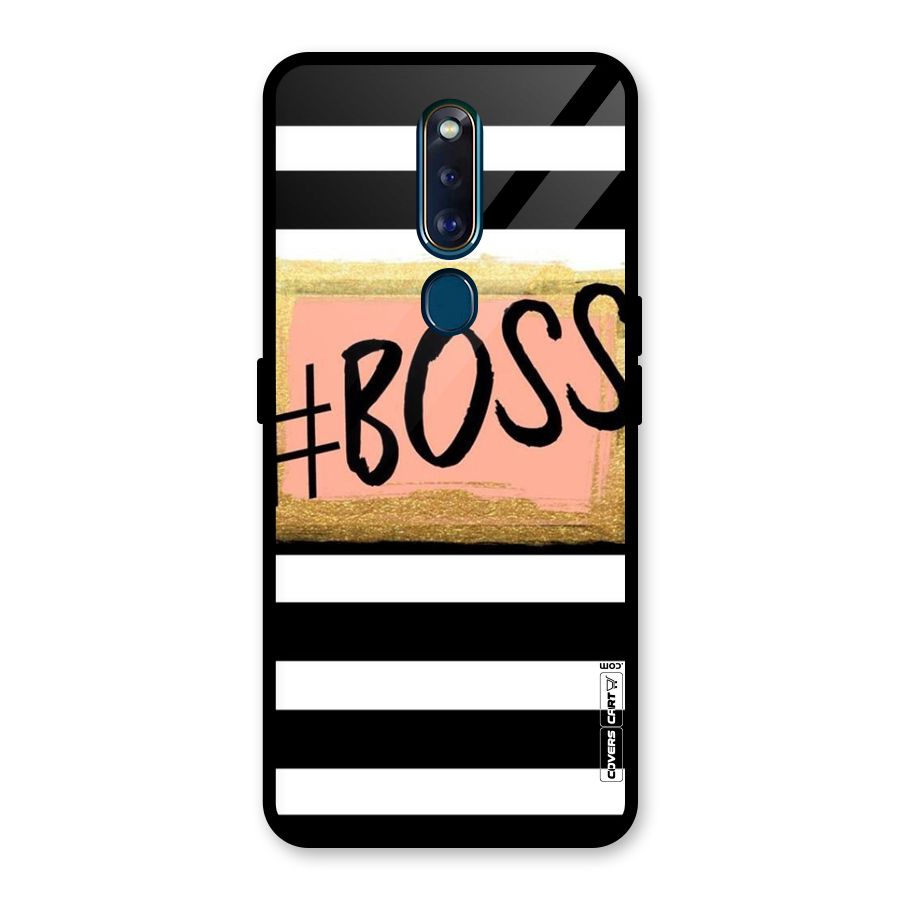 Boss Stripes Glass Back Case for Oppo F11 Pro