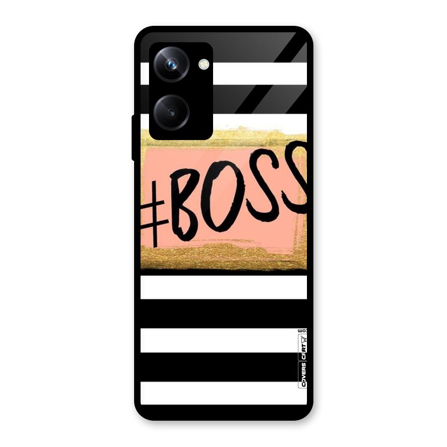 Boss Stripes Glass Back Case for Realme 10 Pro