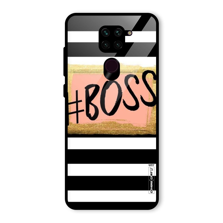 Boss Stripes Glass Back Case for Redmi Note 9