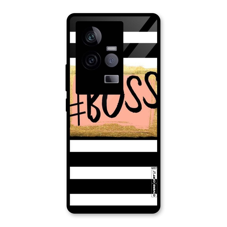 Boss Stripes Glass Back Case for Vivo iQOO 11 5G