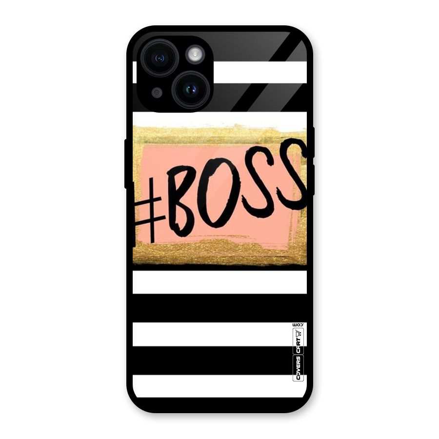 Boss Stripes Glass Back Case for iPhone 14