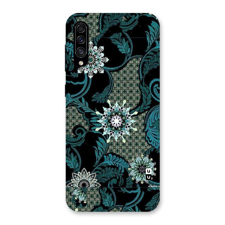 Bottle Green Floral Back Case for Galaxy A30s