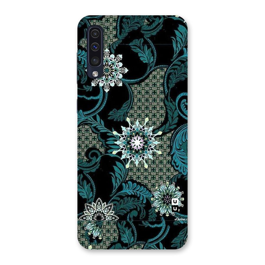 Bottle Green Floral Back Case for Galaxy A50