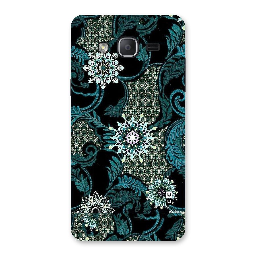 Bottle Green Floral Back Case for Galaxy On7 2015